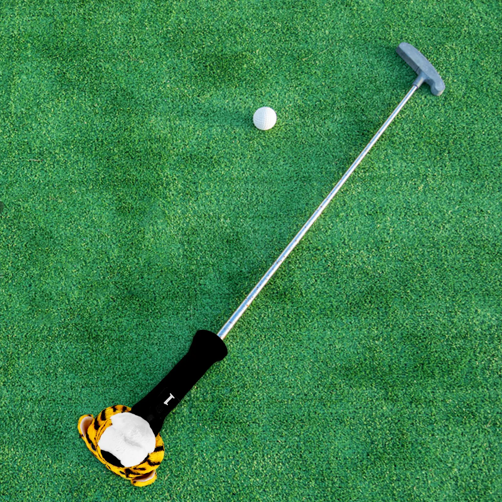 

Golf Club Head Cover Tiger Design Soft Cotton Material Vibration Reduction Thick Lining Easy Fit Protective Cover for All Golf