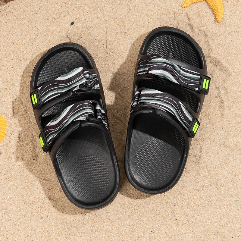 Boys Beach Shoes Outdoors Handsome Kids Summer Slippers Open Toes 2026 Brand New Children Fashion Shoes Non-slip Soft Bottom