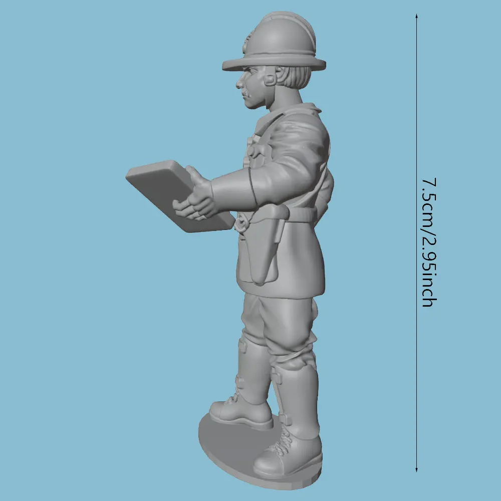 Figura de resina sargento sin pintar para juegos rol y coleccionismo