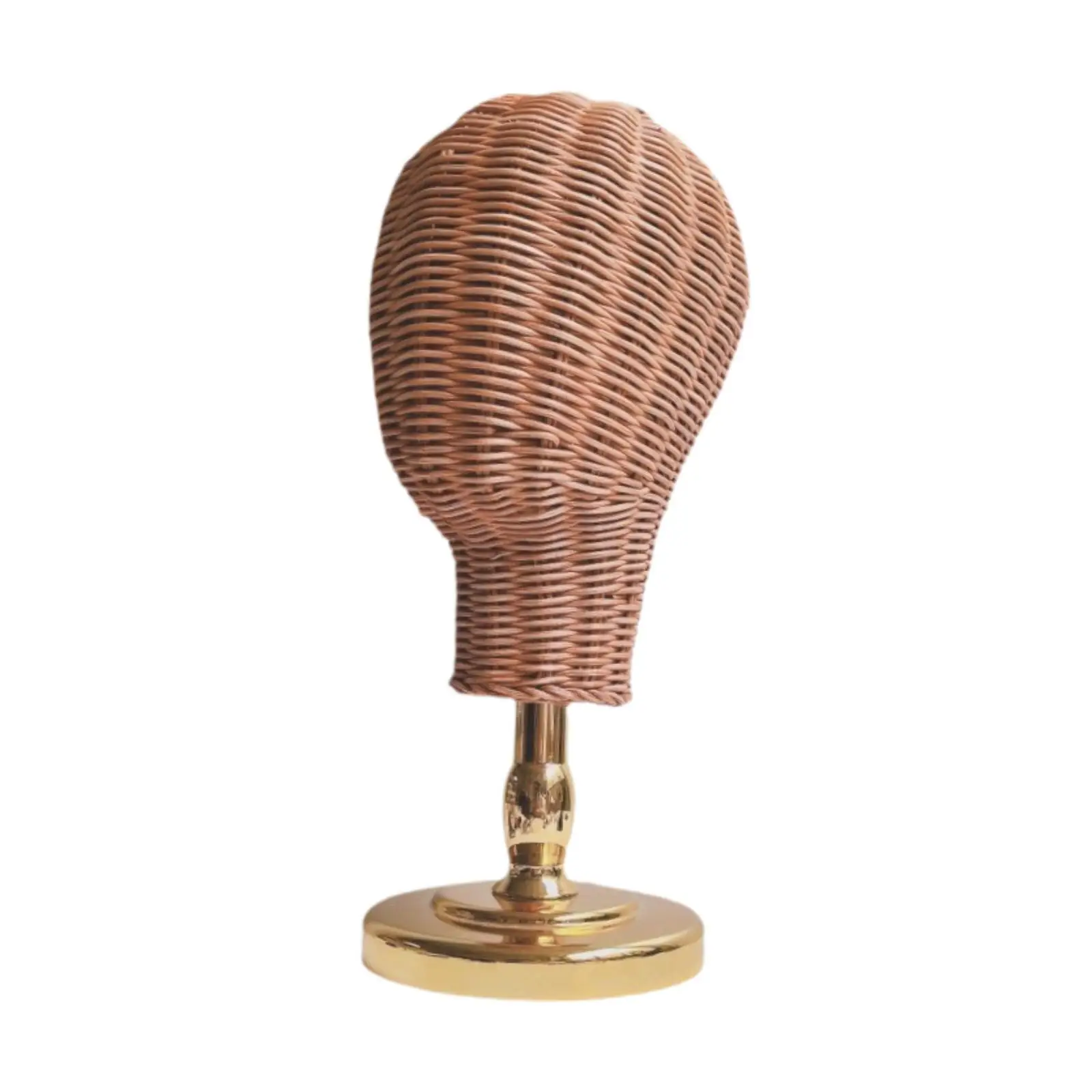 Rattan Mannequin Head Model Hat Stand Hairpiece Styling Stable Base Rattan Head Model Wig Head Model for Salon Home Headdress