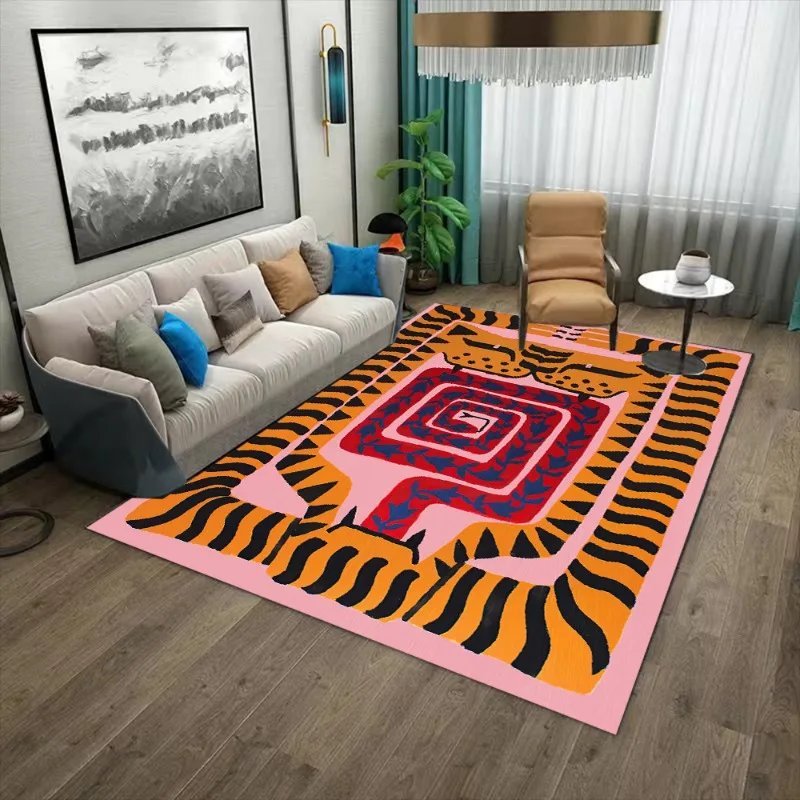 Fashion Tiger Pattern Decorate Living Room Carpet Home Coffee Tables Plush Mat Large Area Cartoon IG Bedroom Rug ковер Tapis 러그