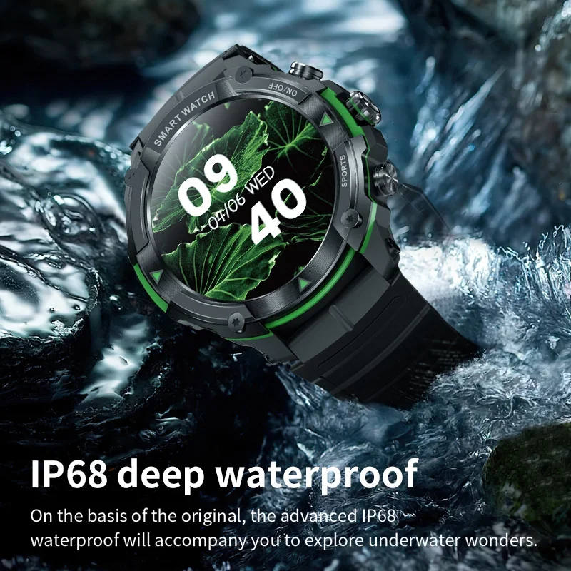 Military-grade Toughness Waterproof Sport Watch 1.43'' AMOLED Display 420mAH Bluetooth Call Smart Watch