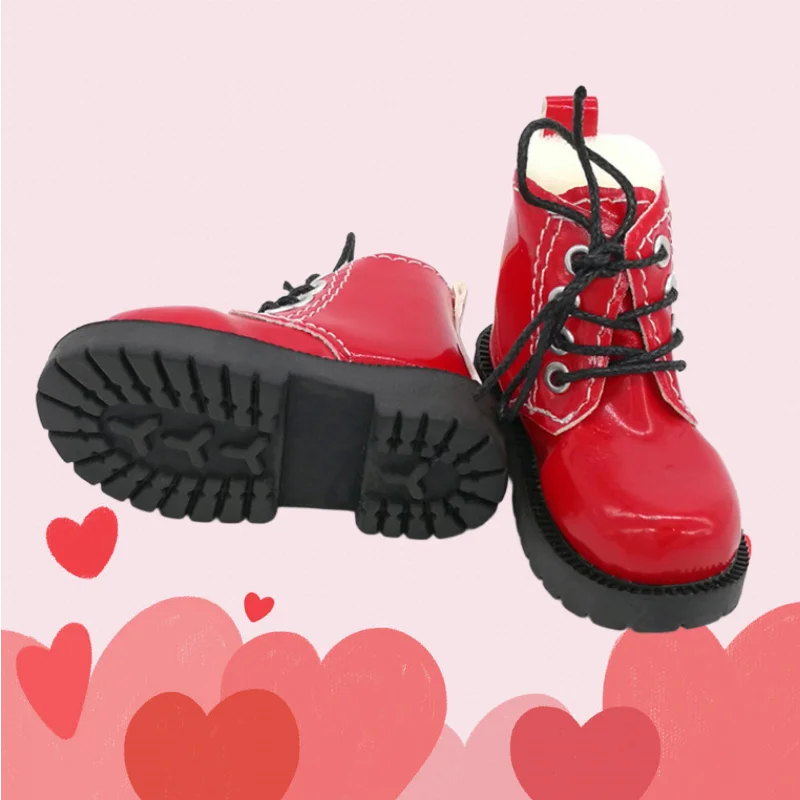 Tilda 7cm 1/4 PU Leather Doll Toy Shoes,Lovely Mini Cute Shoes Boots for Fashion Dolls Accessory 1:4 Girls Doll Toy Accessorry