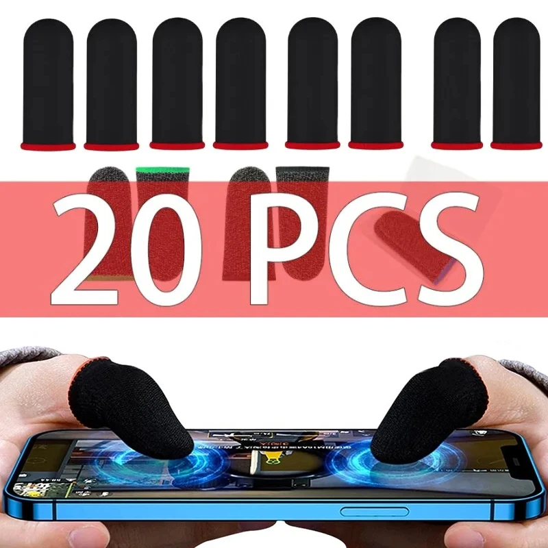 20/40 stücke Finger abdeckung atmungsaktive Game Controller Fingers pitzen Hülle für lol Pubg Touchscreen leuchtende Telefon Gaming Daumen Handschuhe