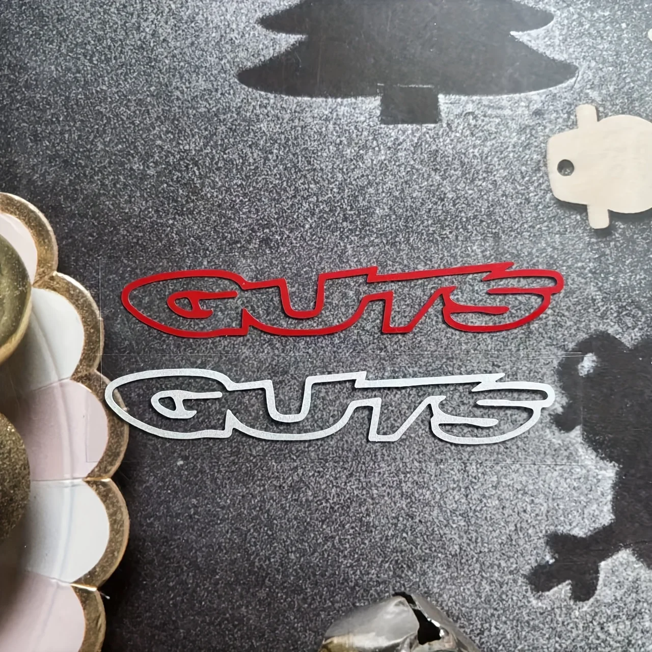 1PC "GUTS" Text Stickers, Waterproof Vinyl Decals for Vehicles image 3