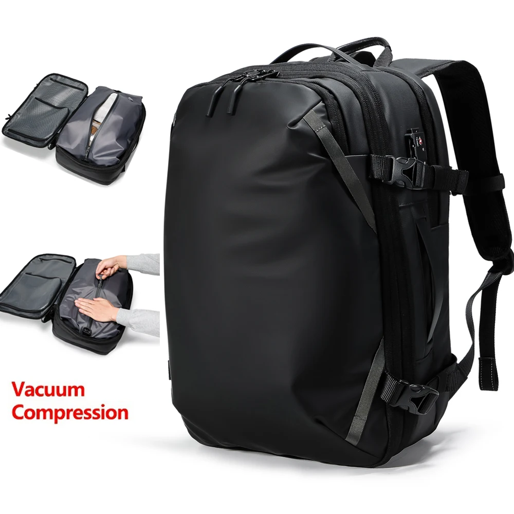 Men Travel Backpack Vacuum Compression 40L Laptop Backpack Business Large Capacity School Backpack Expanded Hiking Backpack