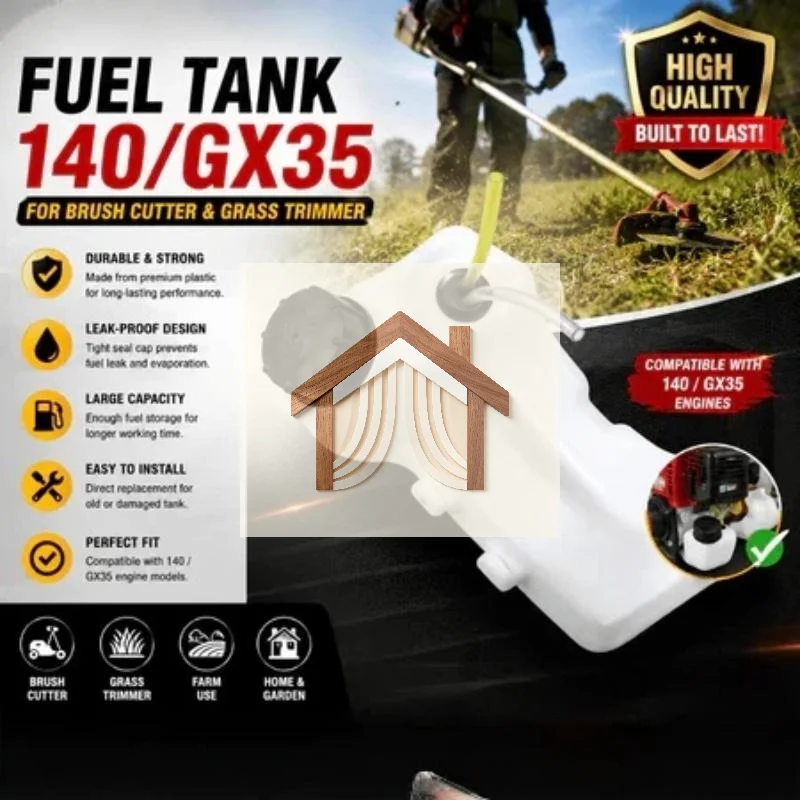 Fuel Petrol Tank Grass Cutter Fuel Tank With Cap And Fuel Pipes For 140/40-5/40-6 Lawn Mower
