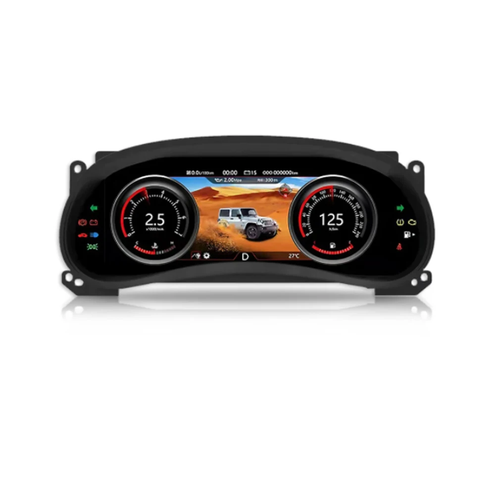 

12.3" LCD Car Digital Dashboard Cluster For Wrangler 2011-2017 Virtual Instrument Panel Speedometer Cockpit Meter