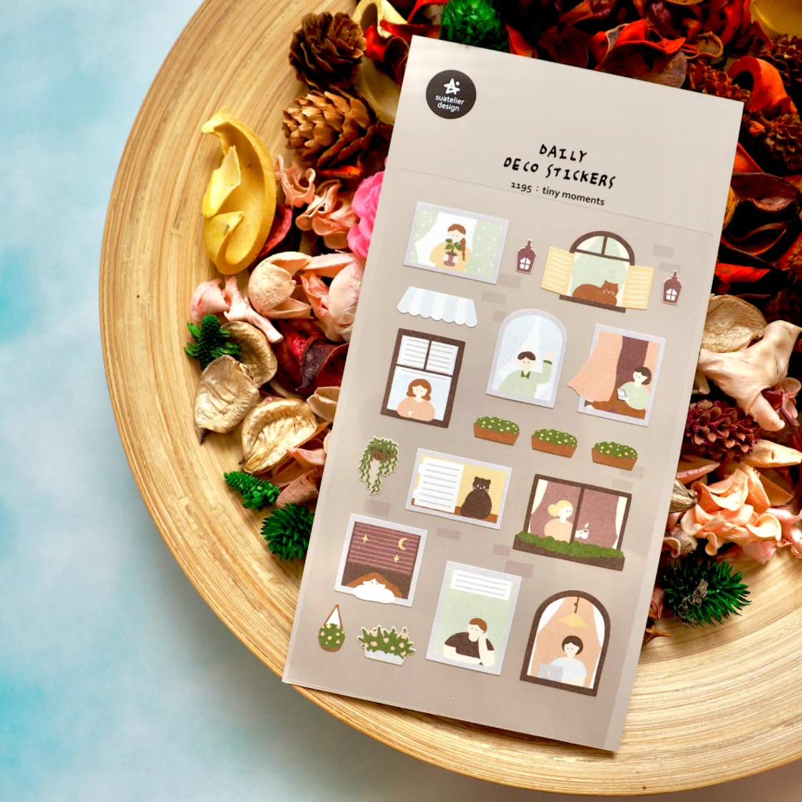 الكورية استيراد العلامة التجارية Suatelier نافذة لحظات صغيرة ورقة ملصقات لطيف سكرابوكينغ Diy بها بنفسك المجلات يوميات ديكور القرطاسية ملصق