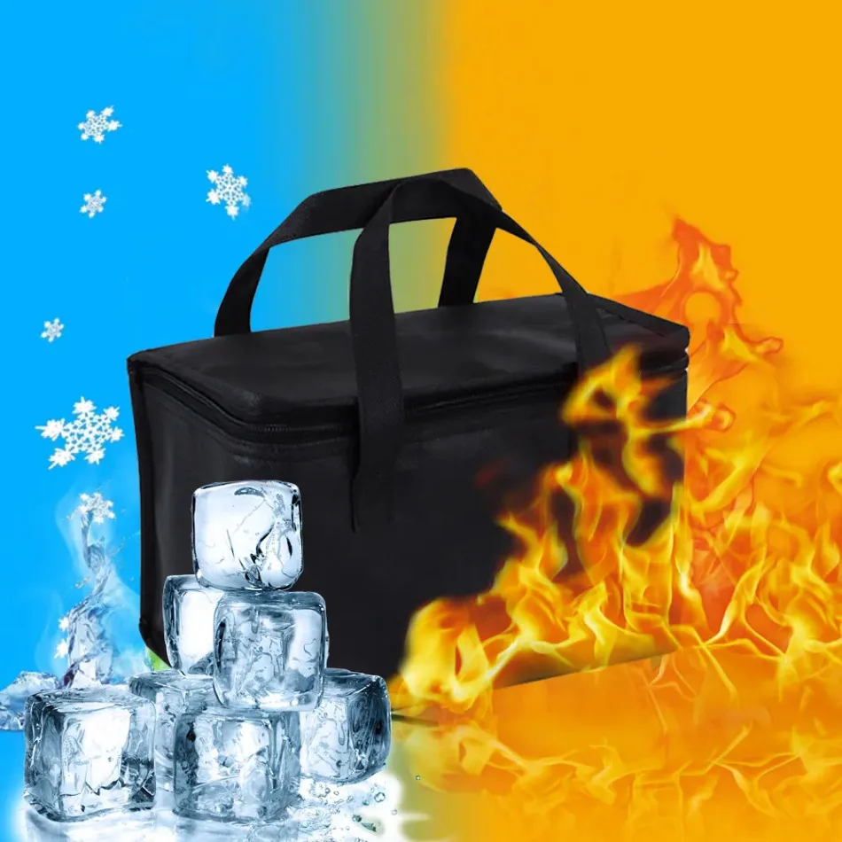 1pc Portable Folding Insulation Picnic Ice Pack Lunch Cooler Bag Food Thermal Bag Drink Carrier Insulated Bags Beer Delivery Bag