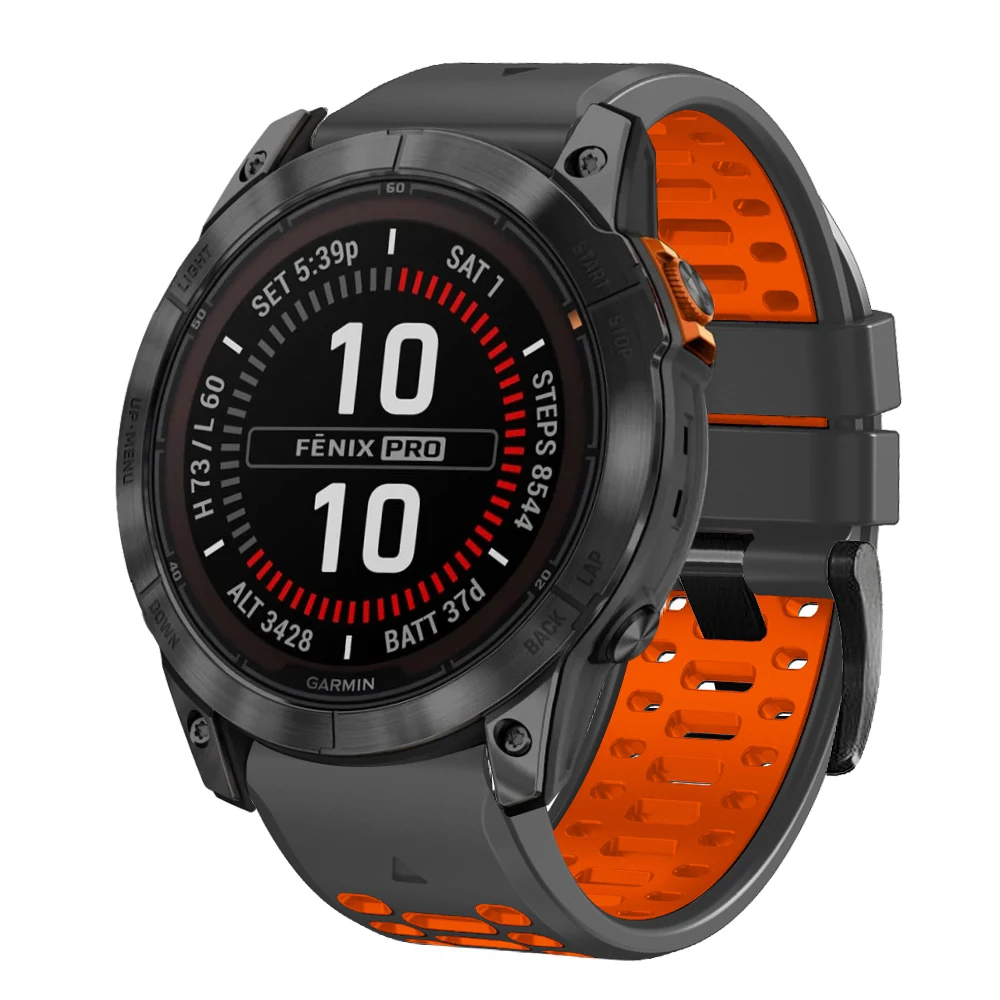 QuickFit 22 mm 26 mm atmungsaktives Sport-Silikonarmband für Garmin Fenix 7X 7 Pro 6X 6 5 5X Plus/Epix 2 47 mm 51 mm Armband-Uhrenarmbänder – Detail 29