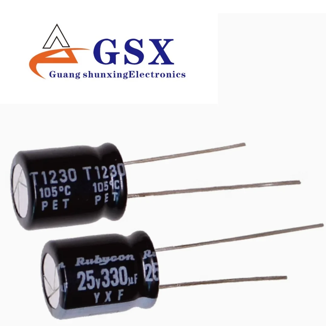 

Brand new original genuine imported aluminum electrolytic capacitor 25v330uf 10 * 12 ruby YXF high-frequency long life