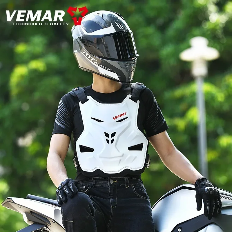 VEMAR S-189 Multicolor Hemp Rope Textured Vest Riding Protection Men Breathable Motorcycle Chest Protector Back Protector Vest