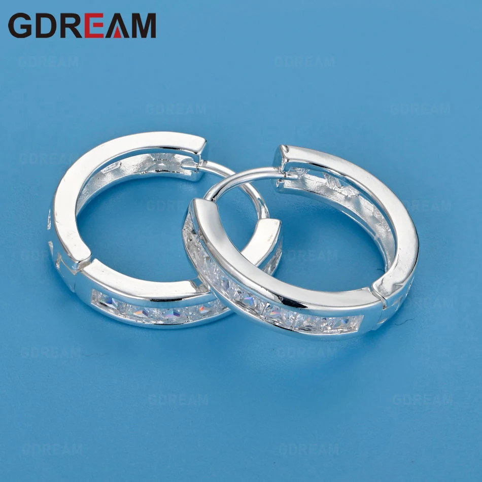 

GDREAM 925 Sterling Silver Round Ear Clips For Women, Retro, Elegant And Noble Party Jewelry