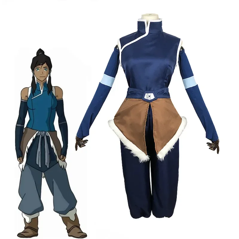 Anime Avatar The Legend of Korra Cosplay Costume Season 4 Avatar The Last Airbender Korra Cosplay Costume Full set