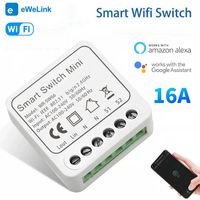 16A Ewelink Smart WiFi Switch,2-way Mini Light Switch Power Metering Breaker,For Alexa,Google Home, Control
