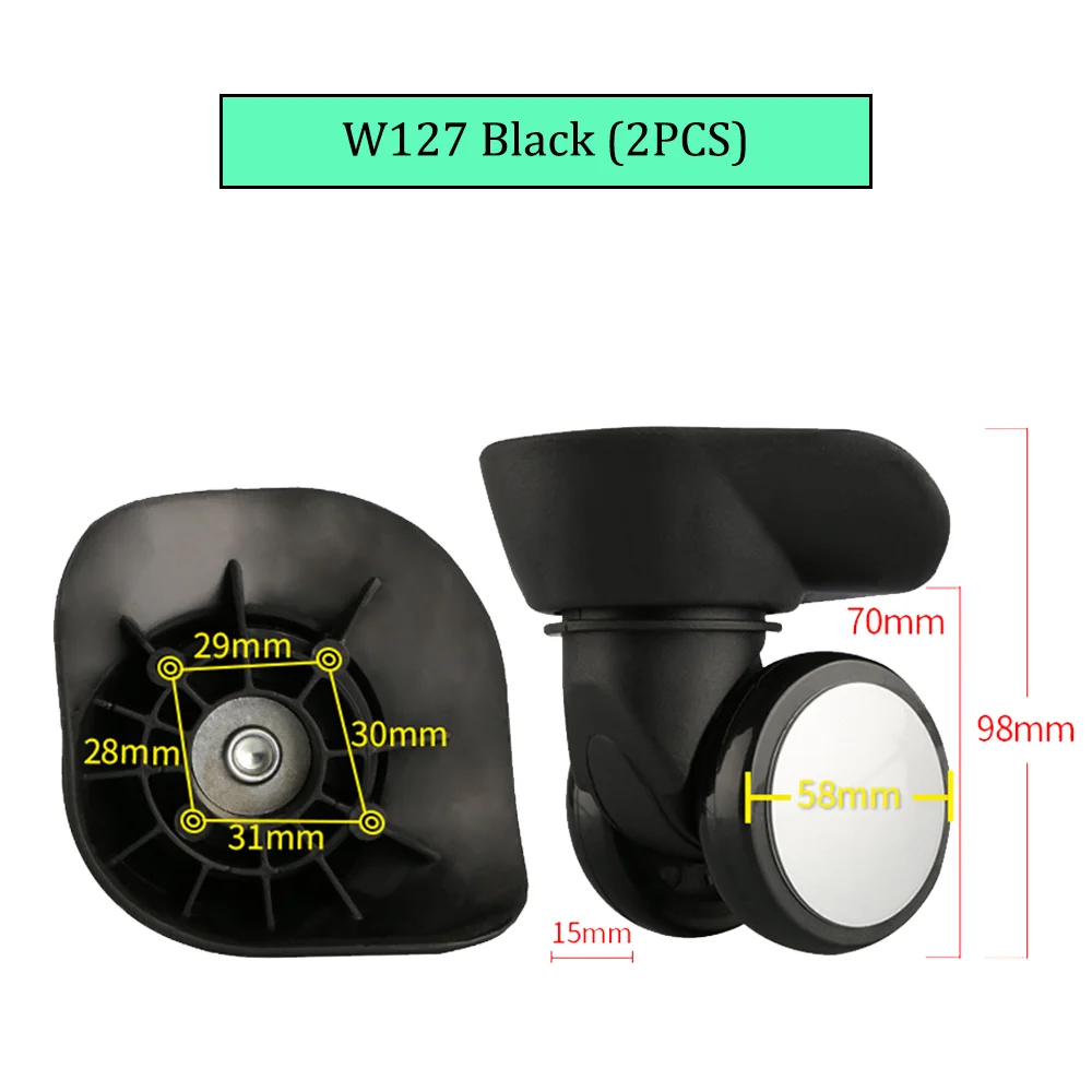 For W127 High Load- Bearing Trolley Case Wheel Replacement Luggage Pulley Sliding Casters Slient Wear-resistant Repair