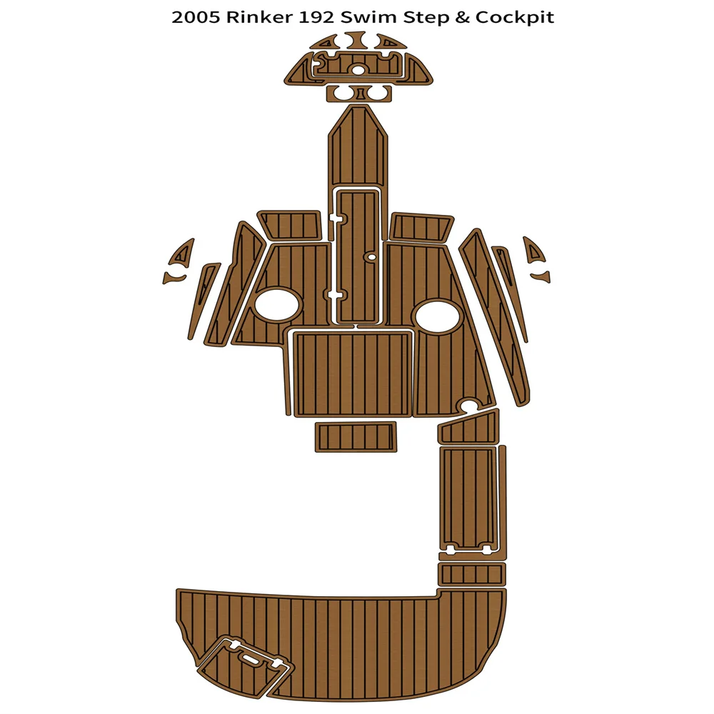 

2005 Rinker 192 Swim Step & Cockpit Pad Boat EVA Teak Decking 1/4" 6mm