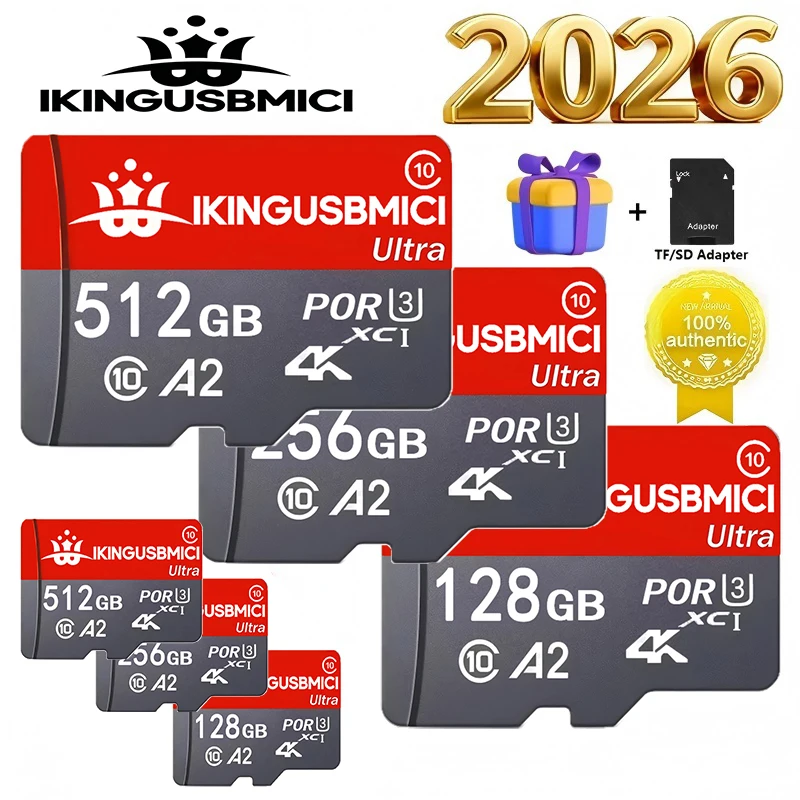 Long Lasting Memory Card 256GB Micro TF SD Card 512GB SD Cards 128GB TF Cards V10 for Phone/Smart TV/E-Reader/Speaker/PC Mac