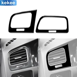 For Volkswagen Golf 7 GTI Mk7 2013 2014 2015 2016 2017 Dashboard Side Air Outlet Piano Black Sticker Car Interior Accessorie