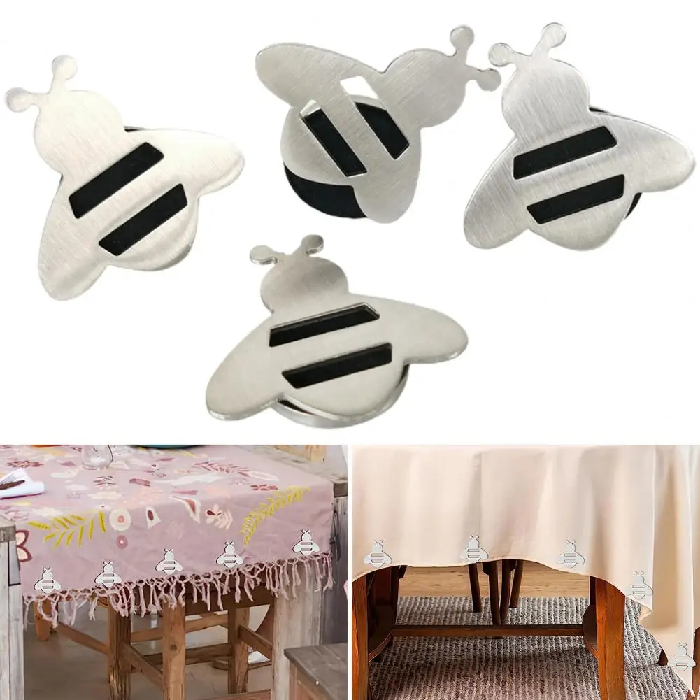 Magnetic Tablecloth Weights Bee-themed Stainless Steel Tablecloth Weights Set Heavy Duty Magnets for Windproof Dining for Tables