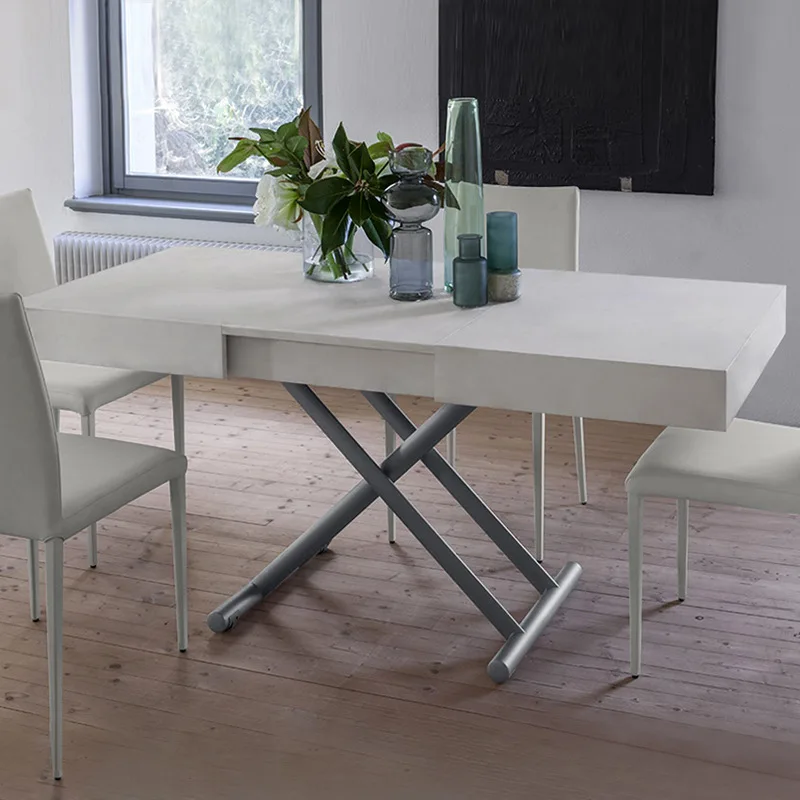Up-and-down Dining Tables Folding Telescopic Modern Dining Tables Minimalist Apartment Home Furniture Mesas De Comedor ZY40CZ