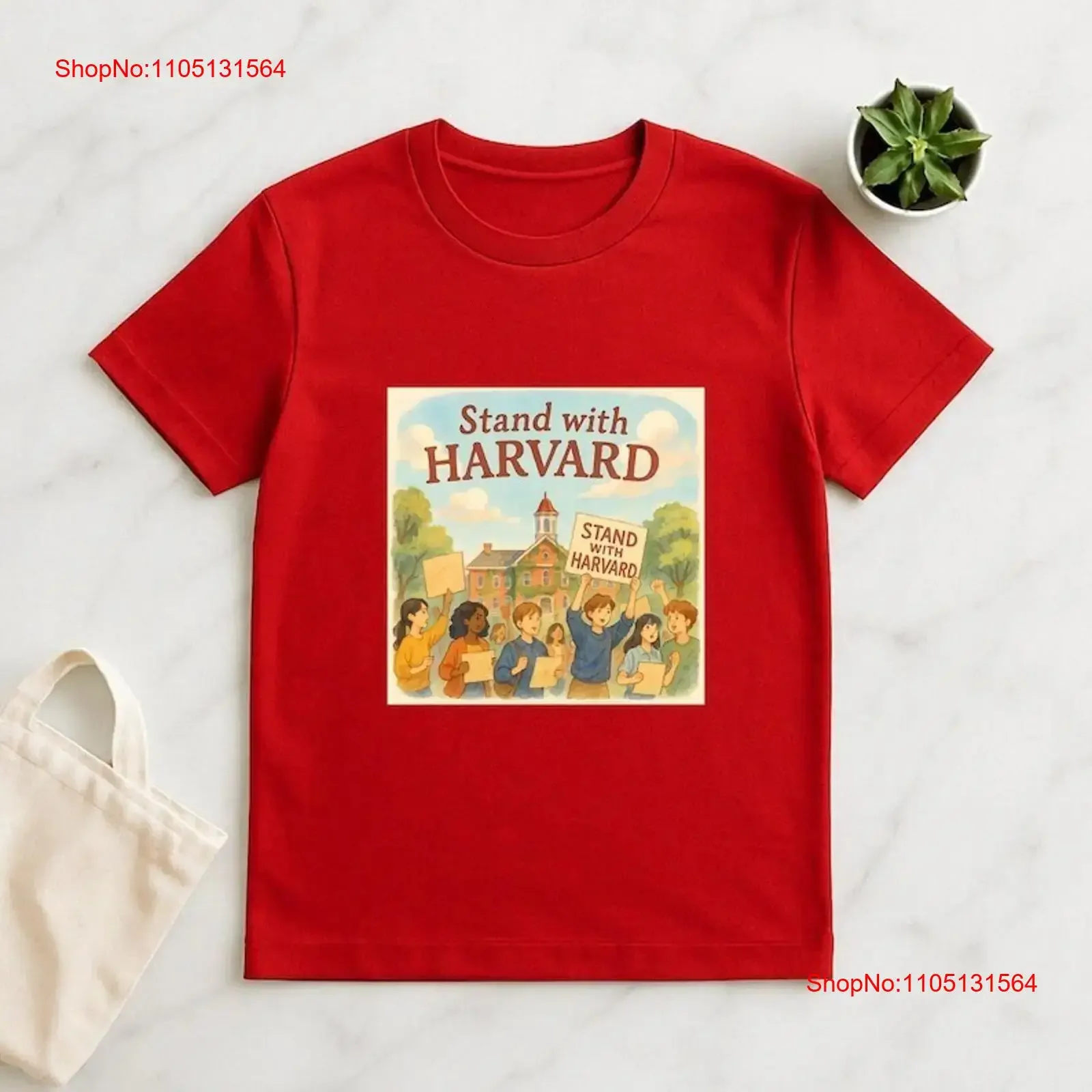 

Футболка Stand With Harvard, студенческий протест, акварель, винтажная стираная повседневная модная мягкая домашняя универсальная уличная одежда