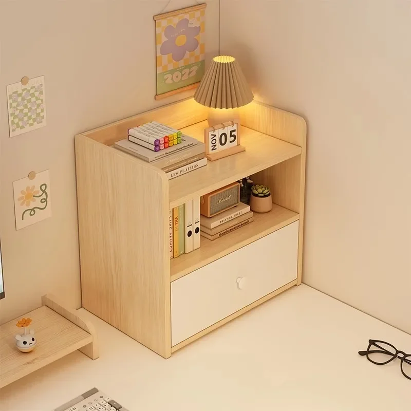 Dormitory desktop bookshelf storage rack desk desk storage living room study simple bookcase small locker