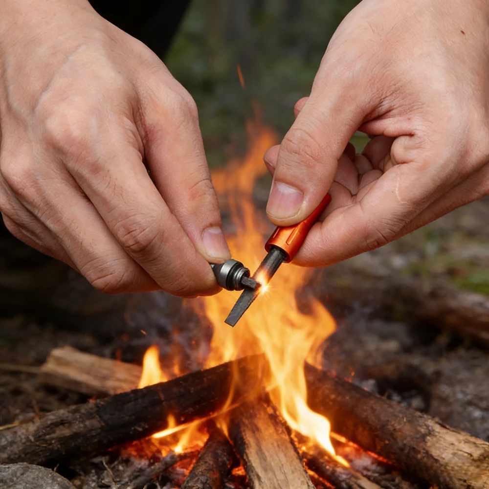 

Multi - Functional Flint Lighter Outdoor Survival Waterproof Fire Starter for Camping Cigarette Accessories Tool