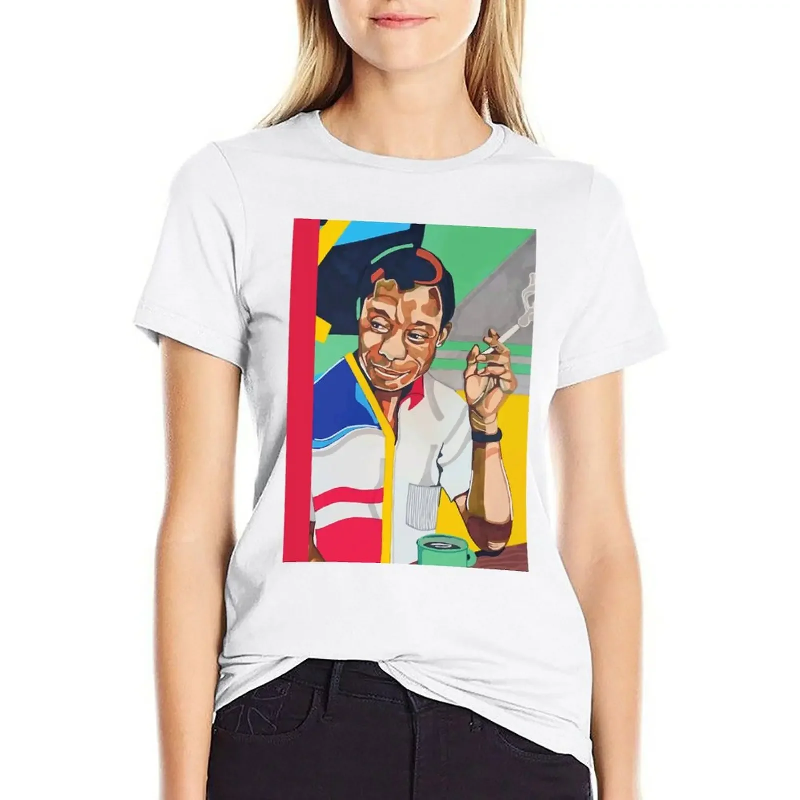 

James Baldwin T-shirt anime clothes cute clothes korean fashion cropped t shirts for Women