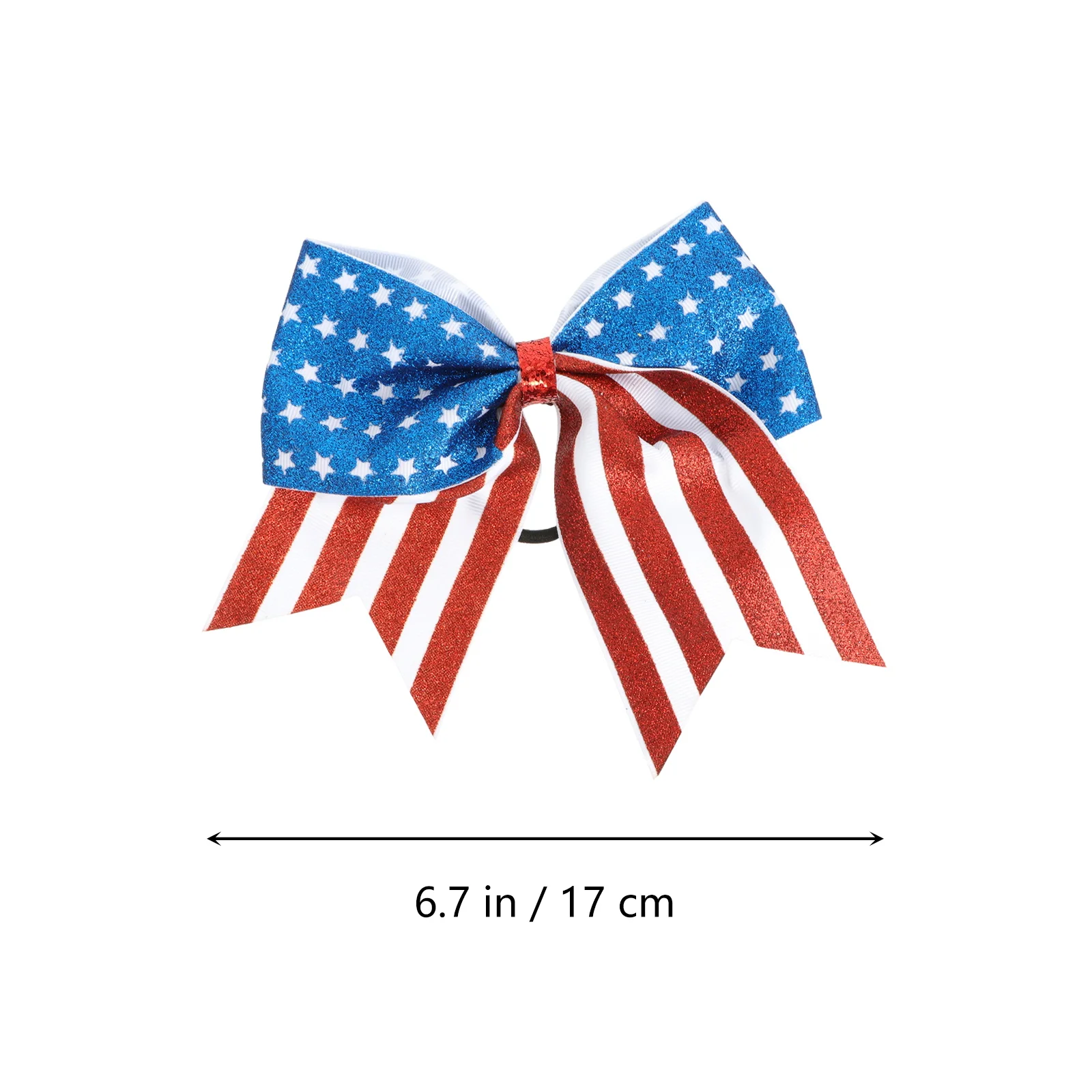 

2pcs Flag Hair Scrunchies Independence Day Party Elastic Bands Spiral Hair Rope Women Girls Multi-Functional
