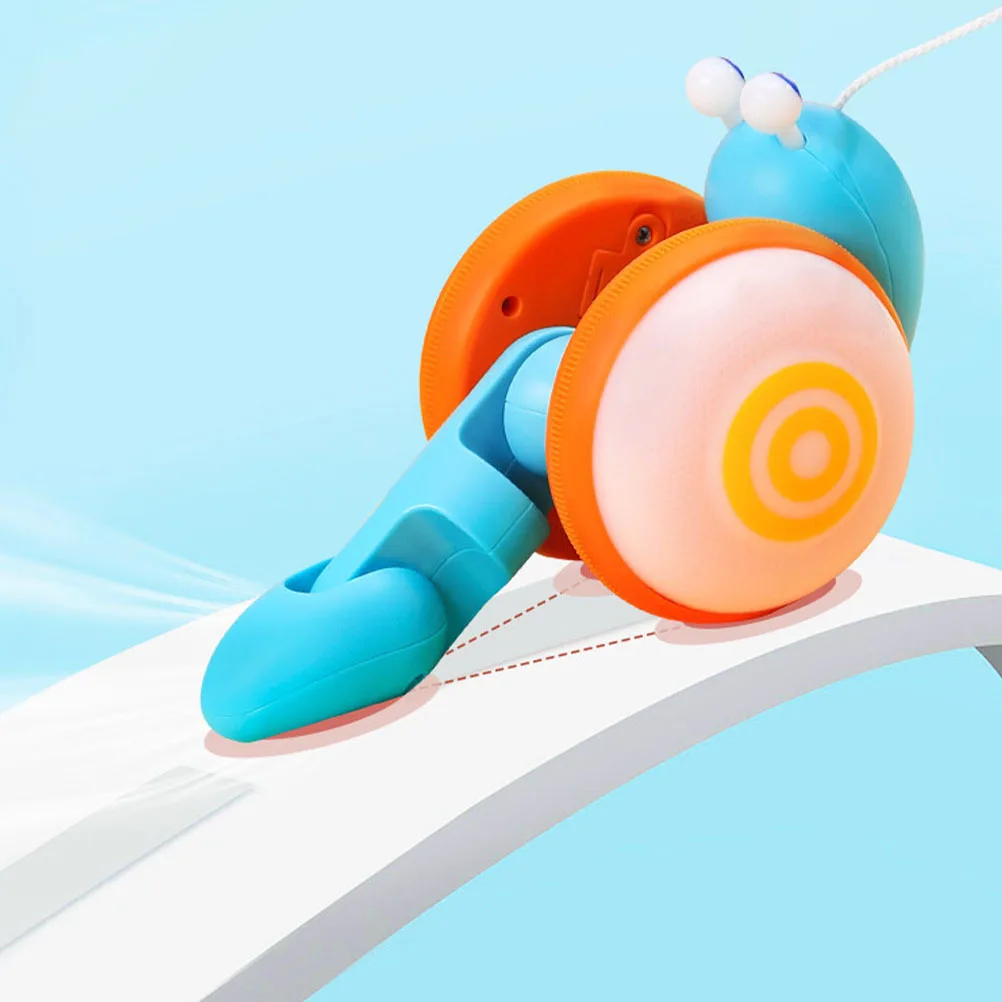 زميل لعب سلسلة سحب الحلزون للأطفال الصغار مشاية للتعليم المبكر لعبة سحب الحلزون للتعلم