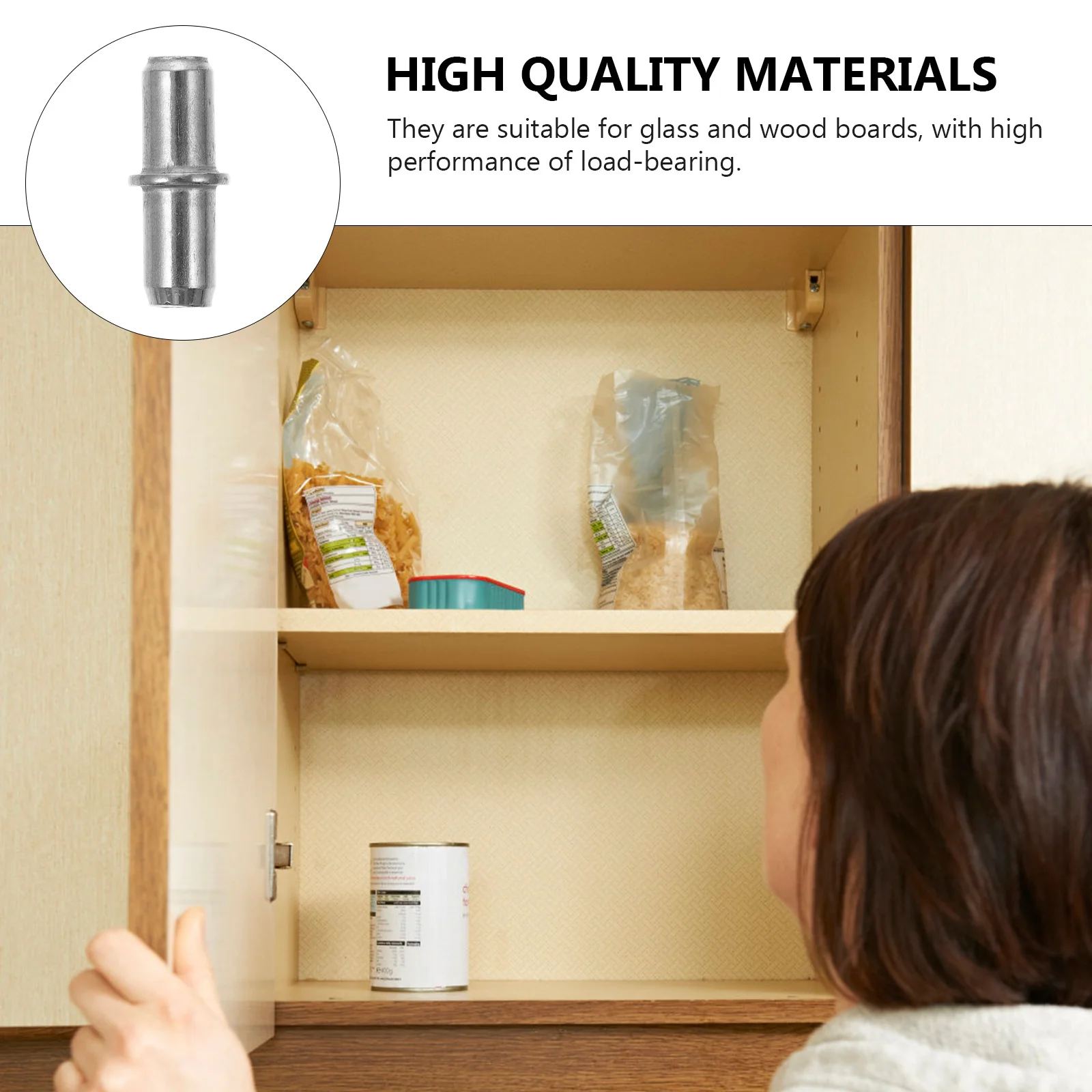 

50pcs Shelf Support Pegs Premium Material No Burr Easy Install For Cabinet Glass Wood Shelves Heavy Duty Clapboard Fixing