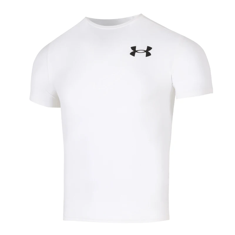 

Облегающая мужская одежда для фитнеса Underarmour с короткими рукавами, быстросохнущая дышащая эластичная облегающая спортивная футболка для бега и тренировок 1387560-100
