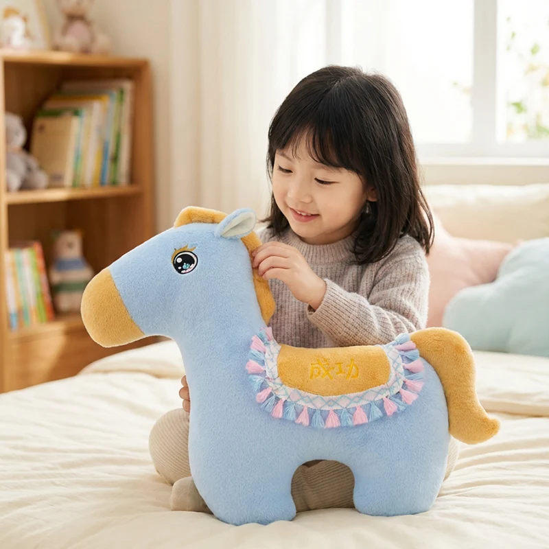 Célèbre Style ethnique poney jeter oreiller Style minimaliste tons de couleur chaude cheval poupée enfant sommeil compagnon chambre décor