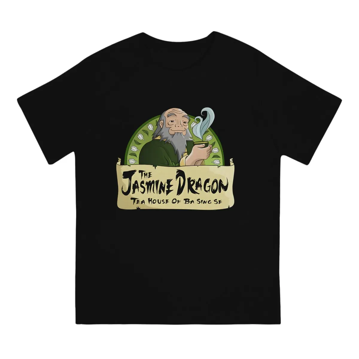 T-The Dragon Prince Cartoon Newest TShirt for Men The Jasmine Dragon Tea House Round Neck Pure Cotton T Shirt Hip Hop Birthday