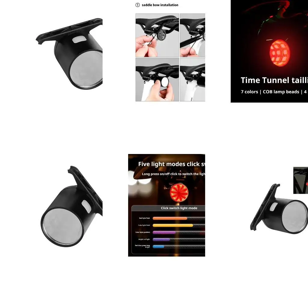 トンネル自転車テールライト-usb-充電式-led-自転車ライト安全警告ランプ-k1yf