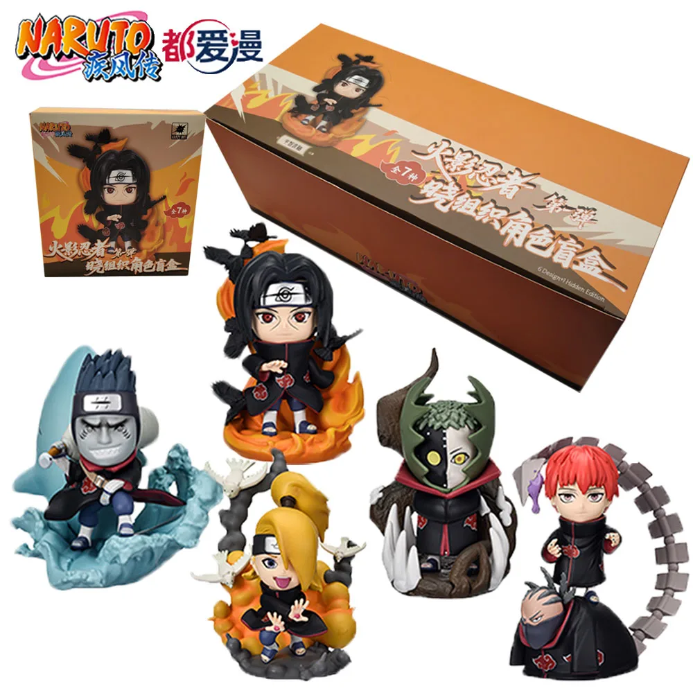 

НОВАЯ оригинальная серия персонажей Наруто Акацуки, слепая коробка, персонажи аниме, настольные аксессуары, модные игровые игрушки, подарки для друзей