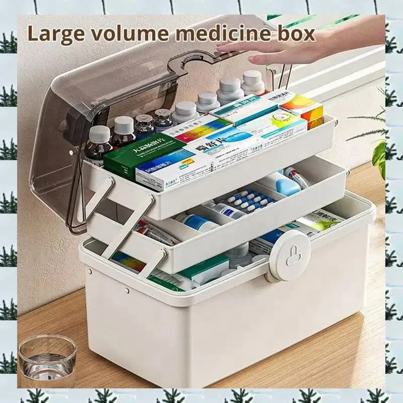 

ABLG Multi-Layer Household Storage For Storing Medicines And First-Aid Supplies, Large-Capacity Multi-Layer Box