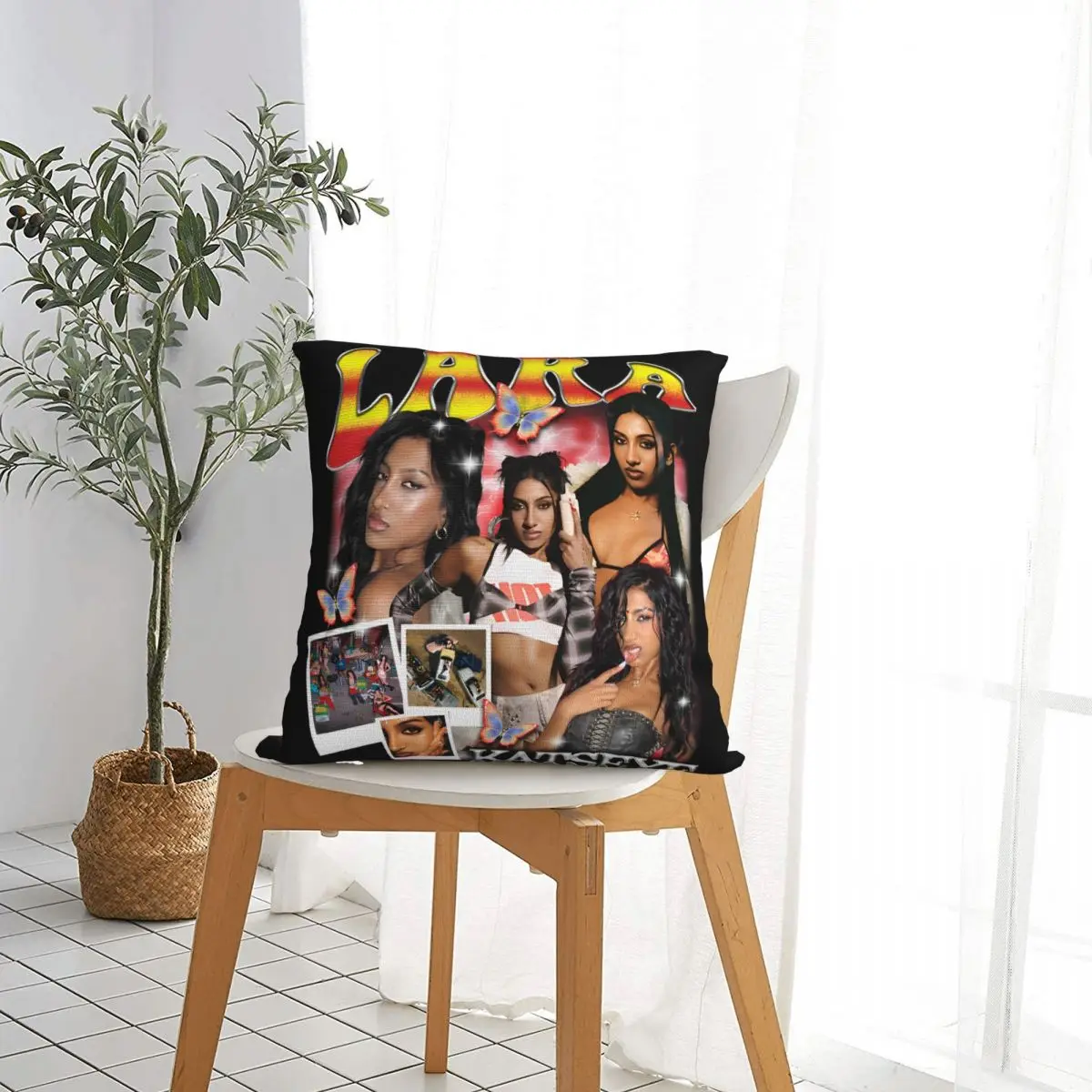 Lara Katseye Gnarly رمي غطاء وسادة البوليستر وسادة الزخرفية الناعمة هي ألبوم قوي أغطية الوسائد المضحكة #2