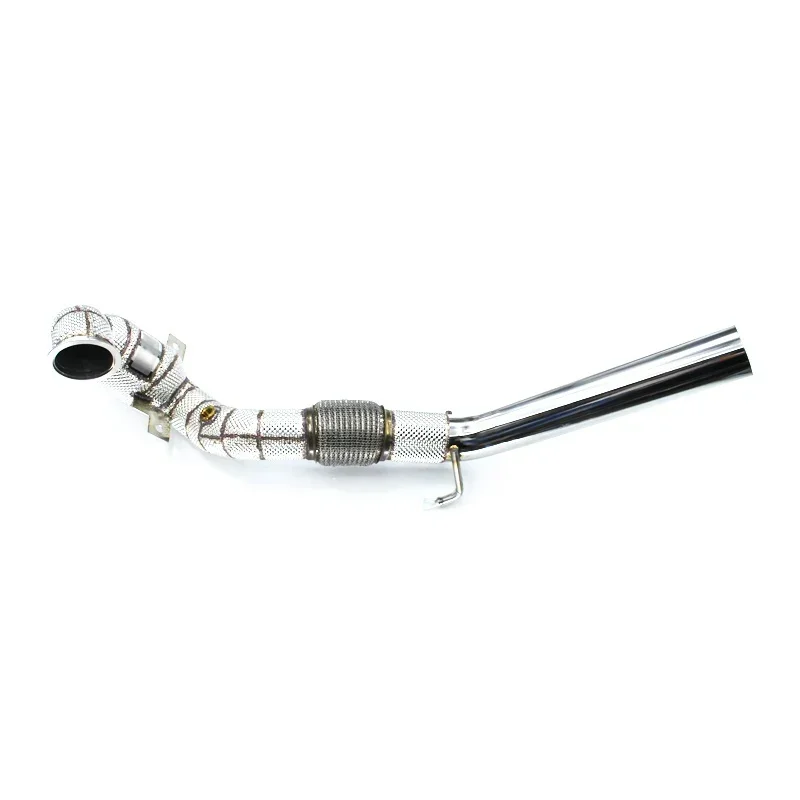 Section High flow Pipes branch downpipe Exhaust Pipe with For VW Golf MK7/MK7.5 2.0T