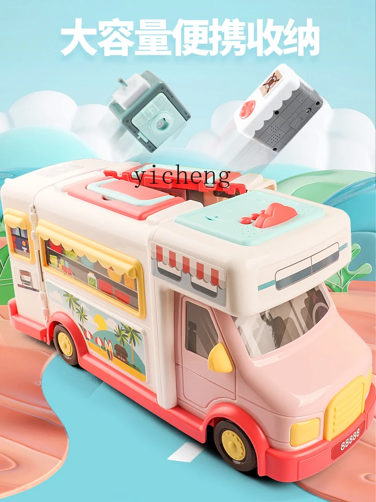 Tqh Children Play House Big RV Doll House Boys and Girls Toys Baby Educational Birthday Gift