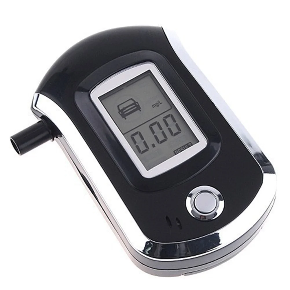 

Digital Breath Alcohol Tester Portable Lcd Screen Alcohol Sensor Quick Response Blue Backlight Low Voltage Indicator