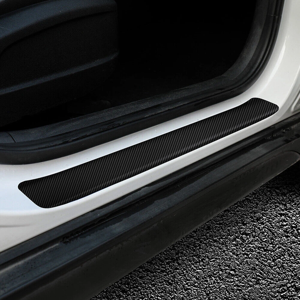 

Нет автомобильные наклейки, защитные наклейки для автомобиля, защитные наклейки для заднего двери: 40x6,8 см, черные передние двери из углеродного волокна: 60x6,8 см