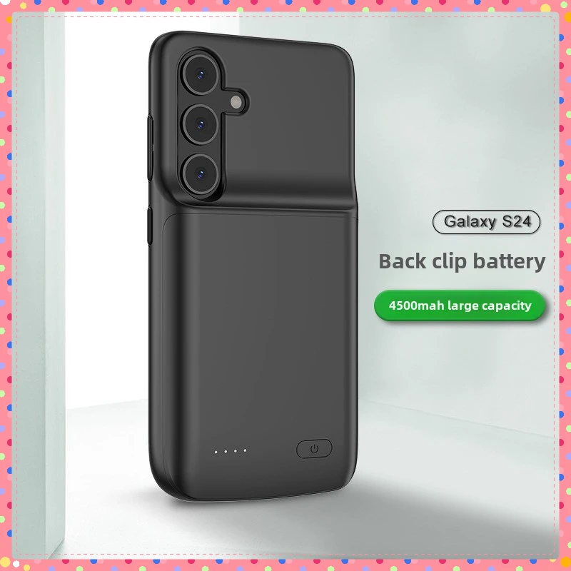 

Battery Charger Case for Samsung Galaxy S24/S24+/S24Ultra Portable Power Bank Cover Wireless Charging Battery Pack 4500/5000mAh