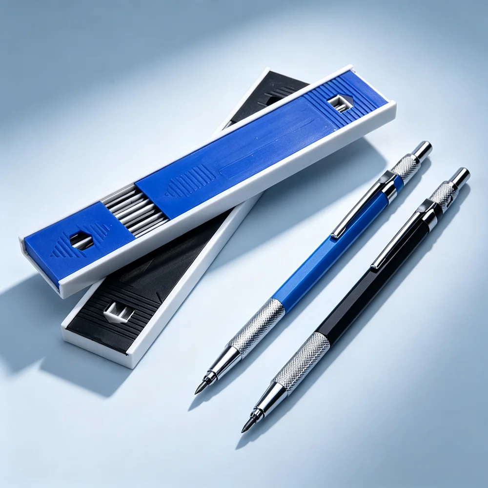 2.0 Black Metal Activity Pencil, Drawing Engineering Marking Pen, Drawing Automatic Pencil Set Stationery