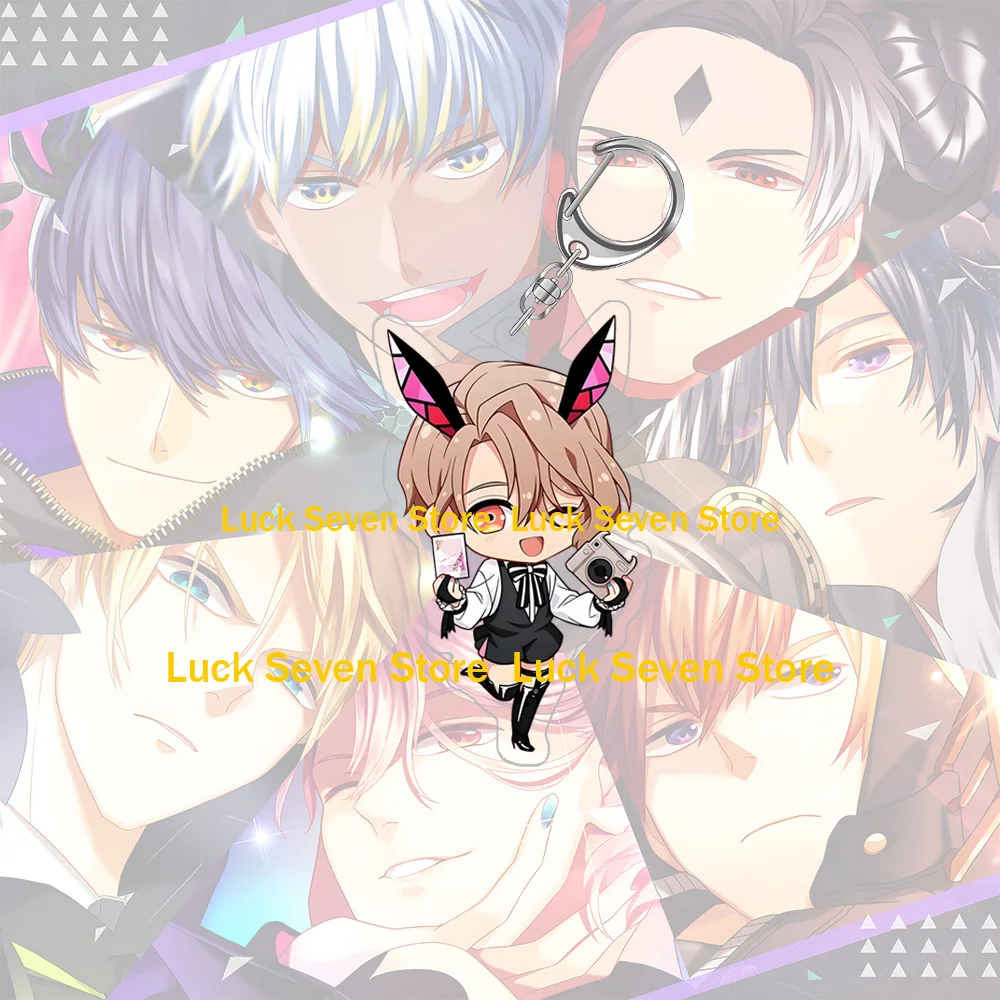 Lucky Seven Anime Peripheral Store Obey Me!One Master to Rule them All Playing Train railway station clerk Acrylic Keychains