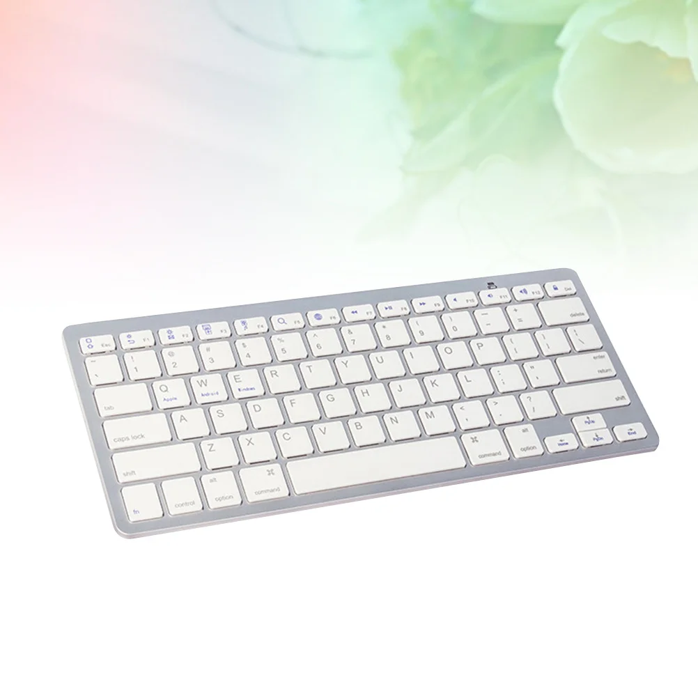 

Wireless Keyboard 78-Key -Thin Practical Durable Plastic Computer Phone Tablet Wireless Keyboard White