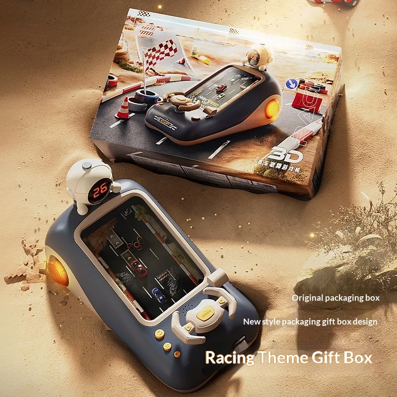 Kids Racing Car Adventure Game With Timer Steering Wheel Driving Toy Parent Child Interactive Toy Birthday Gift for Boy and Girl