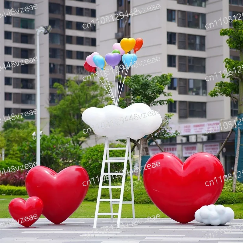 Area Mall Homestay Photo Spot Sales Office Large Cloud FZ  Internet Celebrity Cloud Balloon Ornament Fiberglass Scenic